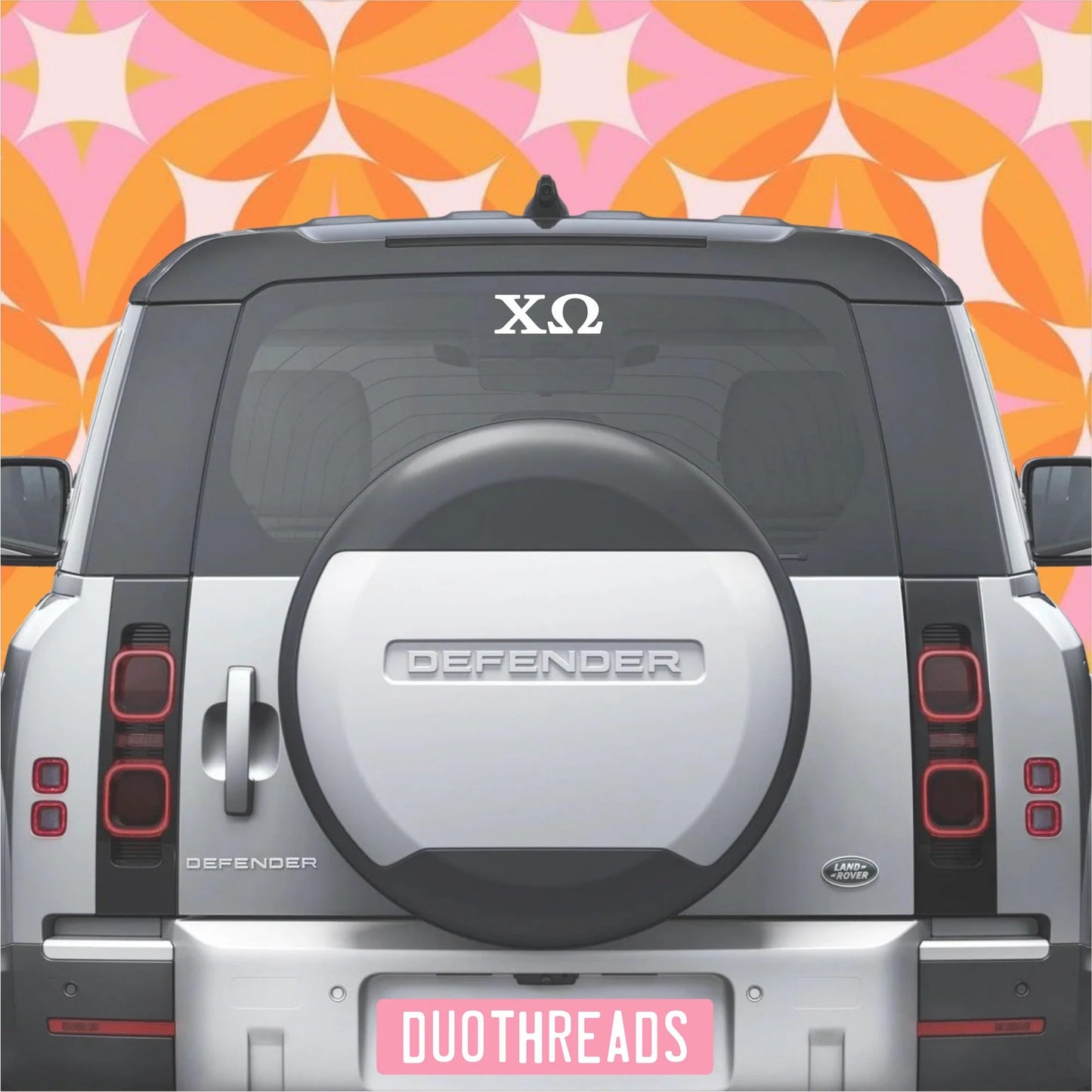 Chi Omega Sorority Letters Car Decal