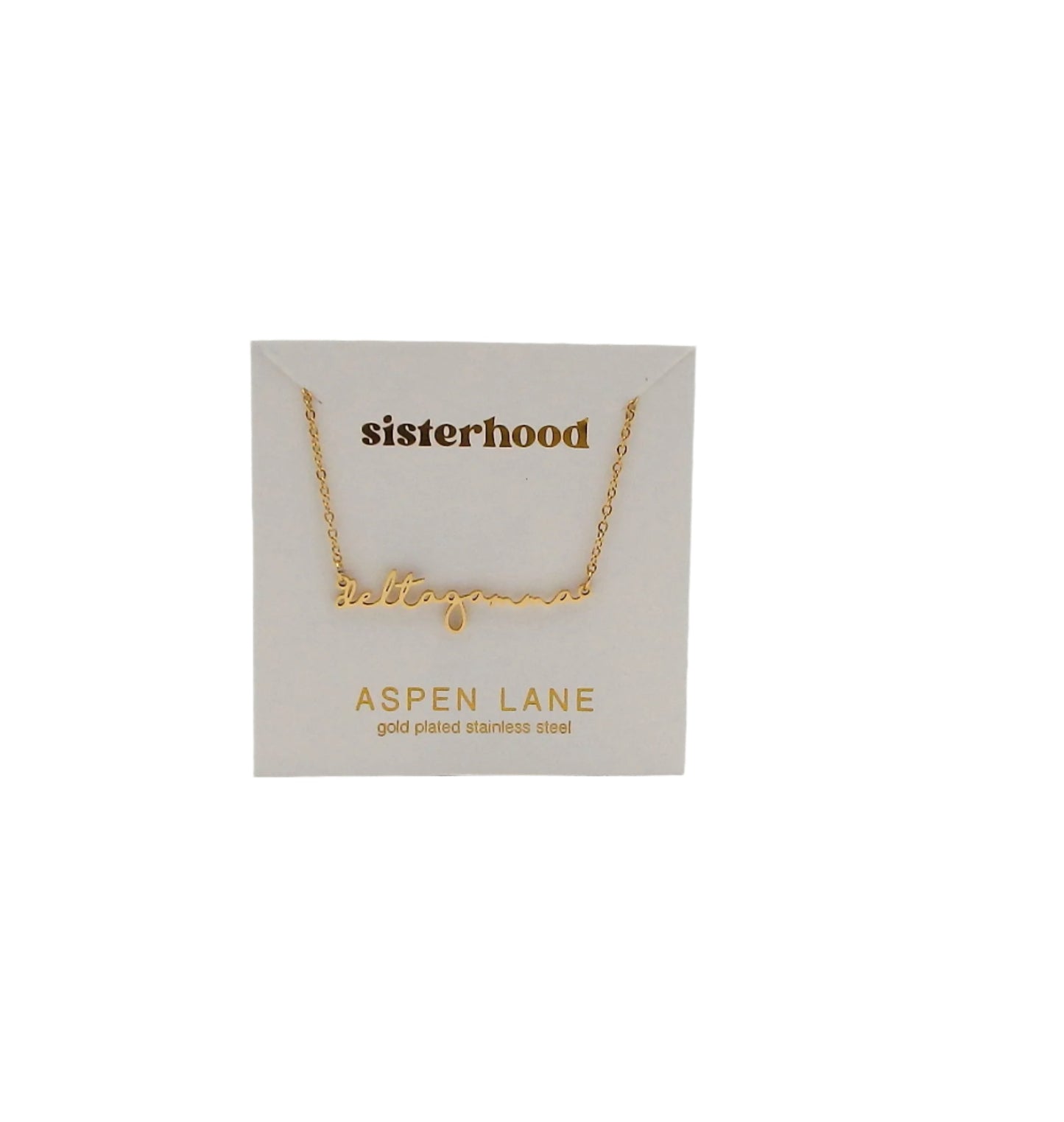 Delta Gamma Script Necklace