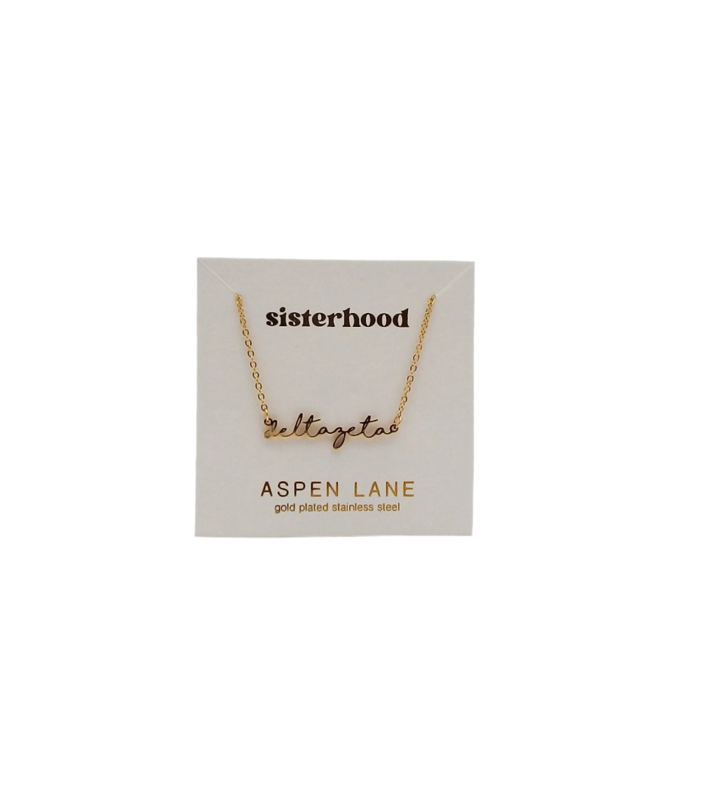 Delta Zeta Script Necklace