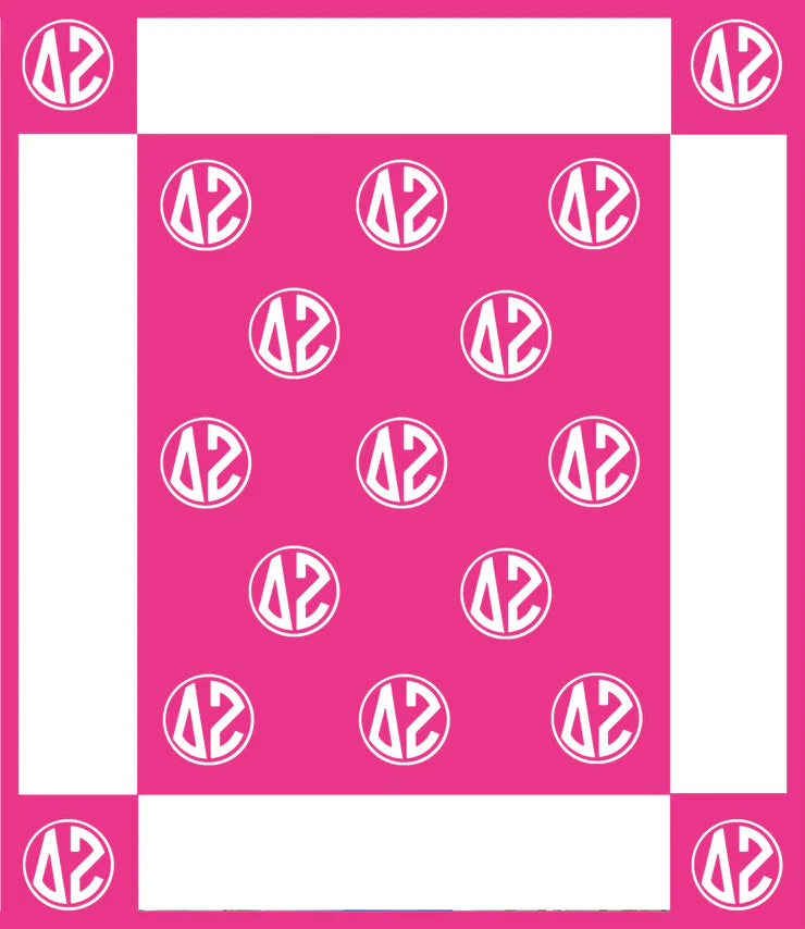Delta Zeta Circle Monogram Blanket