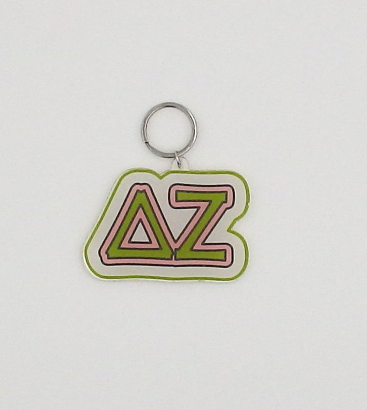 Delta Zeta Letters Keychain