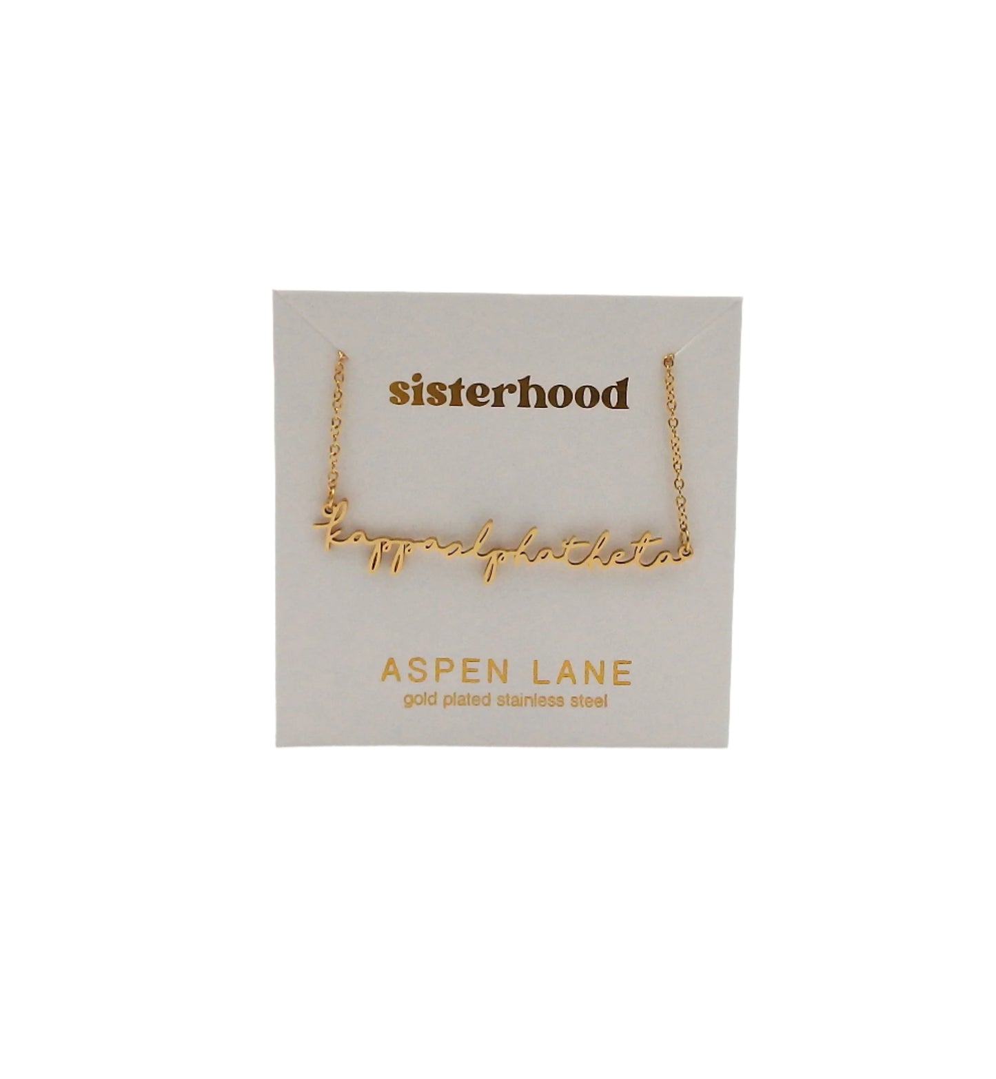 Kappa Alpha Theta Script Necklace