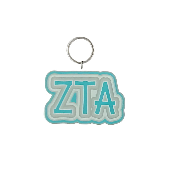 Zeta Tau Alpha Letters Keychain