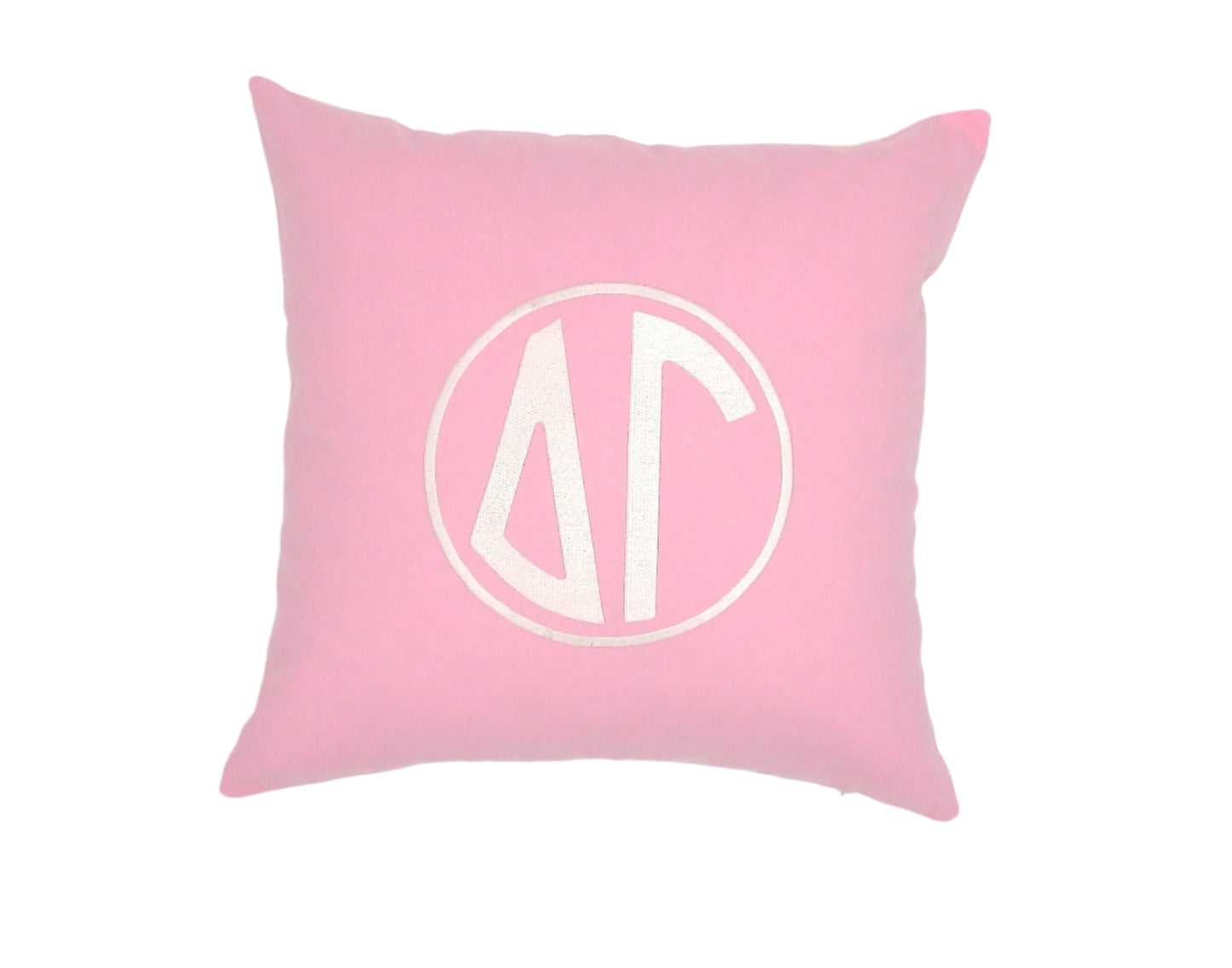 Delta Gamma Circle Monogram Pillow