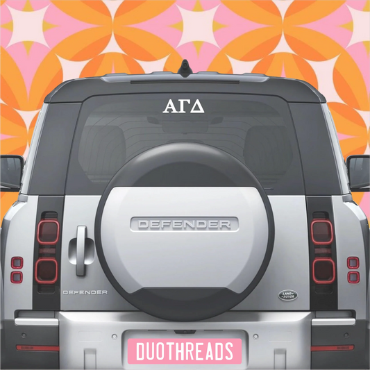 Alpha Gamma Delta Sorority Letters Car Decal