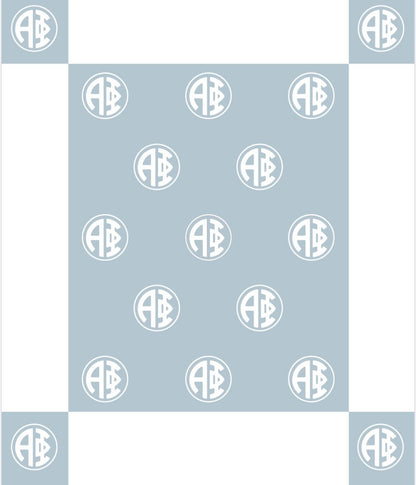 Alpha Phi Circle Monogram Blanket