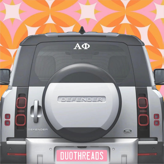 Alpha Phi Sorority Letters Car Decal