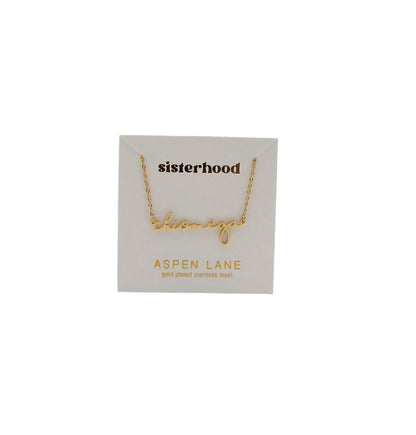 Chi Omega Script Necklace