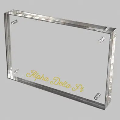 Alpha Delta Pi Acrylic Frame with Gold Foil Lettering