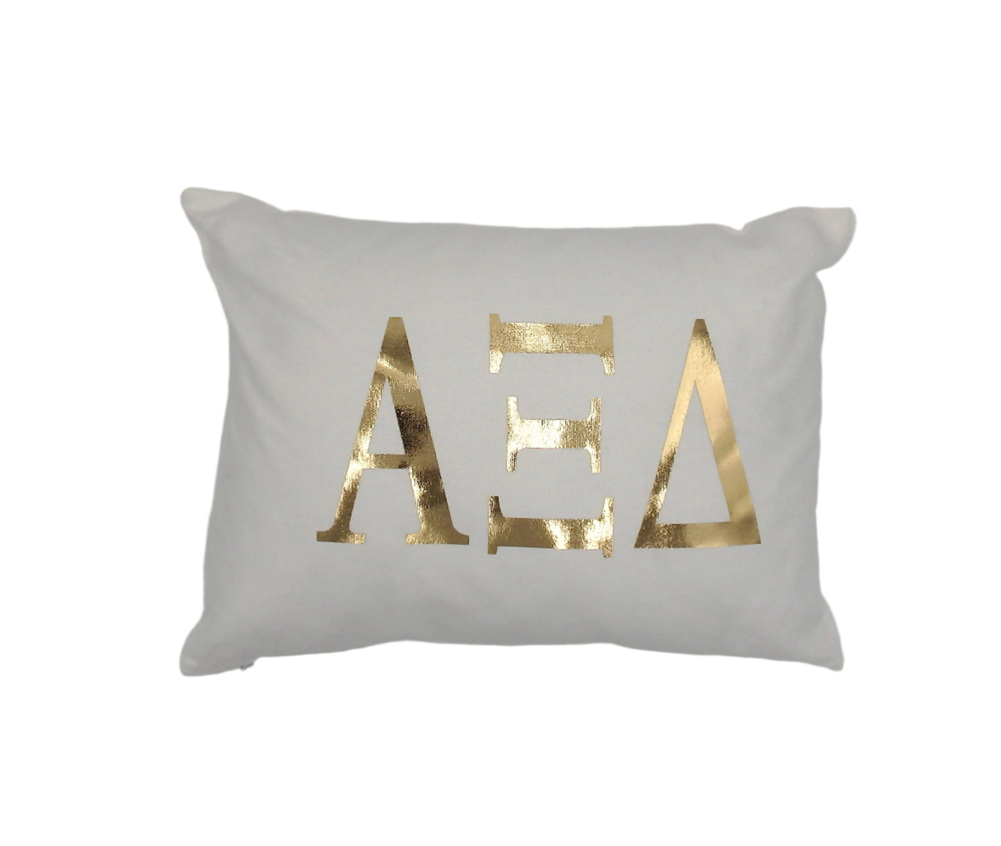 Alpha Xi Delta Sorority Gold Initial Throw Pillow