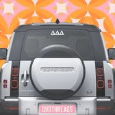 Delta Delta Delta Sorority Letters Car Decal