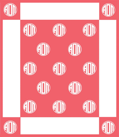 Circle Monogram Blanket