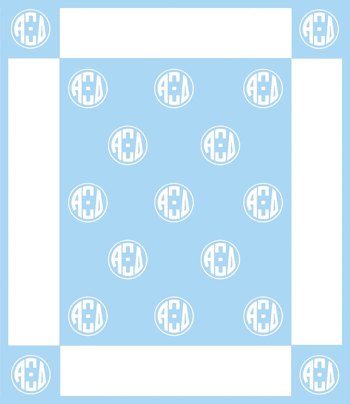 Circle Monogram Blanket
