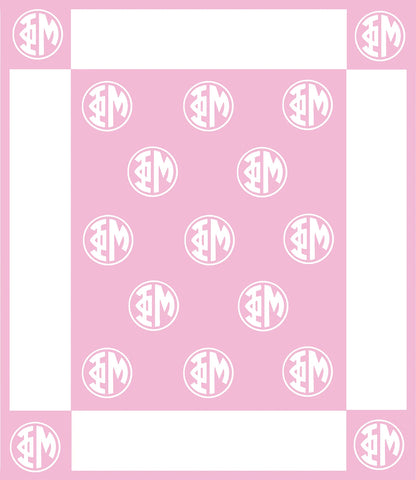 Circle Monogram Blanket