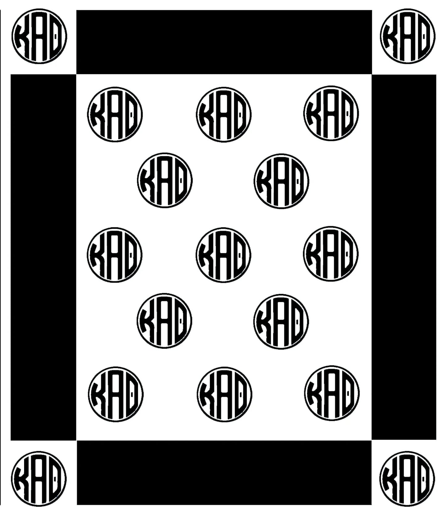 Circle Monogram Blanket