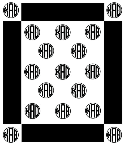 Circle Monogram Blanket