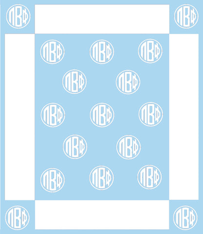 Circle Monogram Blanket