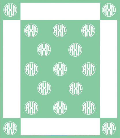 Circle Monogram Blanket